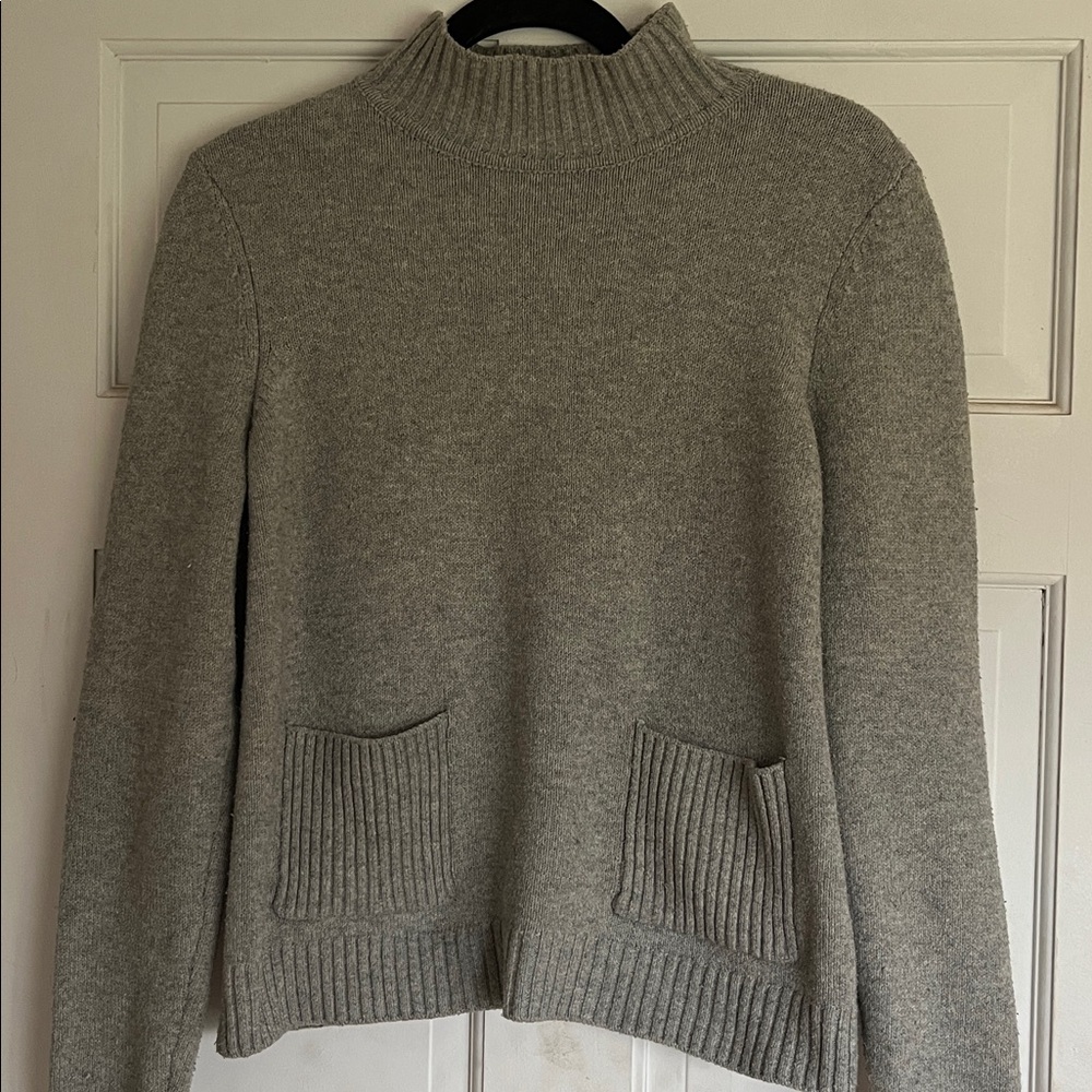 Gray Women's Turtleneck Sweater - Picture 2 of 2